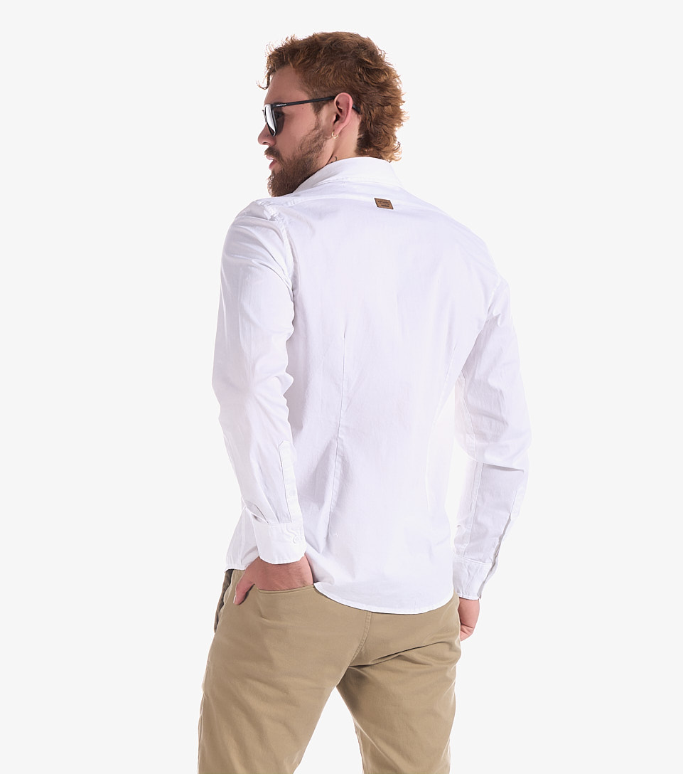 Camisa Para Hombre Molderia Comfort Unicolor Sin Bolsillos Unser 723495 AV