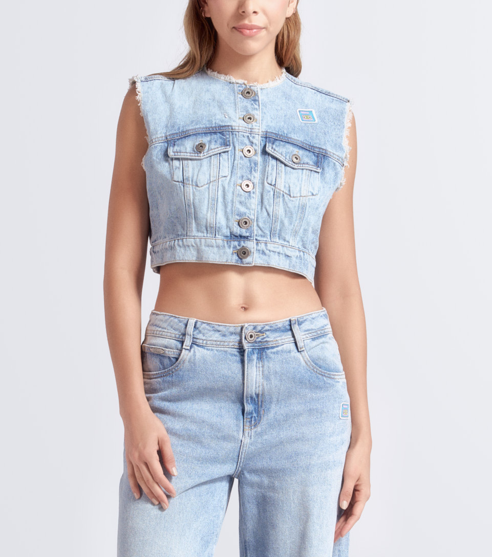 Emilia Blusa Corta Tipo Chaleco Con Bolsillos Unser 832620 AZ