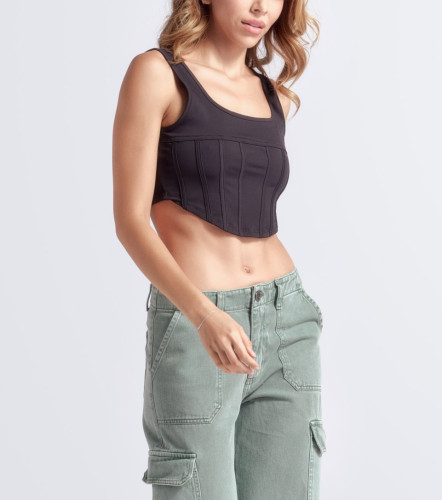 Harley Blusa Tipo Corset Slim Fit Licrada TyperNG