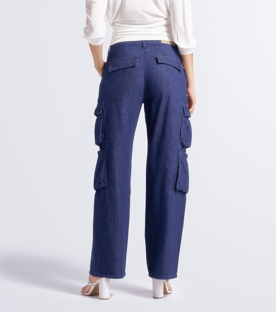 Jean Para Mujer Proceso Oscuro Tipo Cargo Con Cremalleras Barcelona Karem Derek 833751 AZ