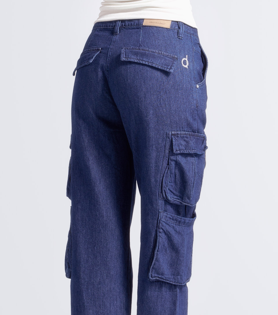 Jean Para Mujer Proceso Oscuro Tipo Cargo Con Cremalleras Barcelona Karem Derek 833751 AZ
