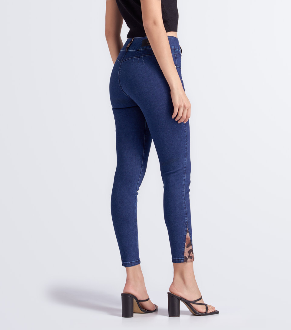 Jean Para Mujer Pull Up Con Detalle De Animal Print Barcelona Catalina Derek 832868 AZ