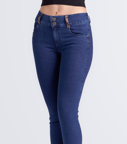 Jean Para Mujer Pull Up Con Detalle De Animal Print Barcelona Catalina DerekAZ