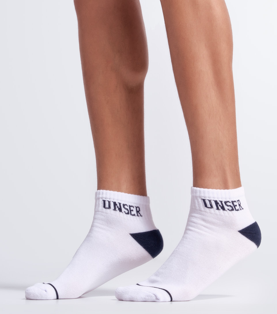 Media Para Hombre Tripack Tobillera Unicolor UnserBL