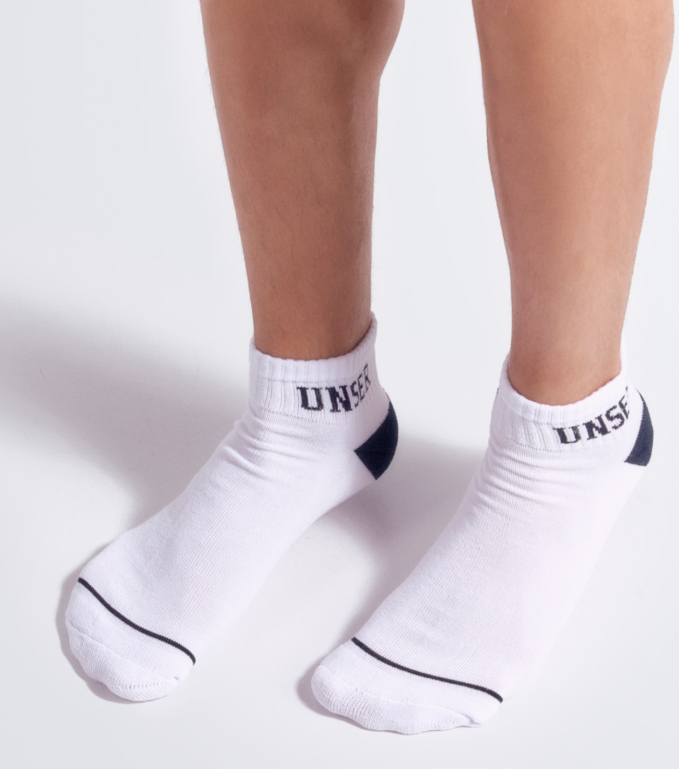 Media Para Hombre Tripack Tobillera Unicolor Unser 833812 BL