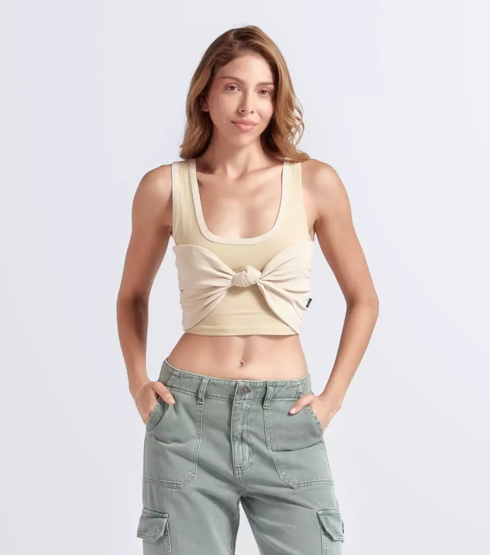 Meli Crop Top Con Mono Unicolor TyperBG