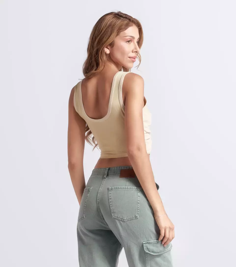 Meli Crop Top Con Mono Unicolor TyperBG