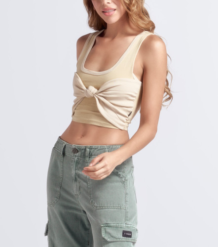 Meli Crop Top Con Mono Unicolor TyperBG
