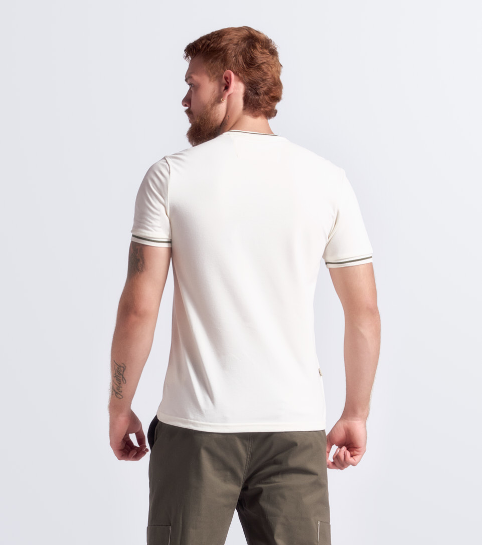 Polo Para Hombre Molderia Comfort Unicolor Con Estampado En Delantero Unser 834167 AR
