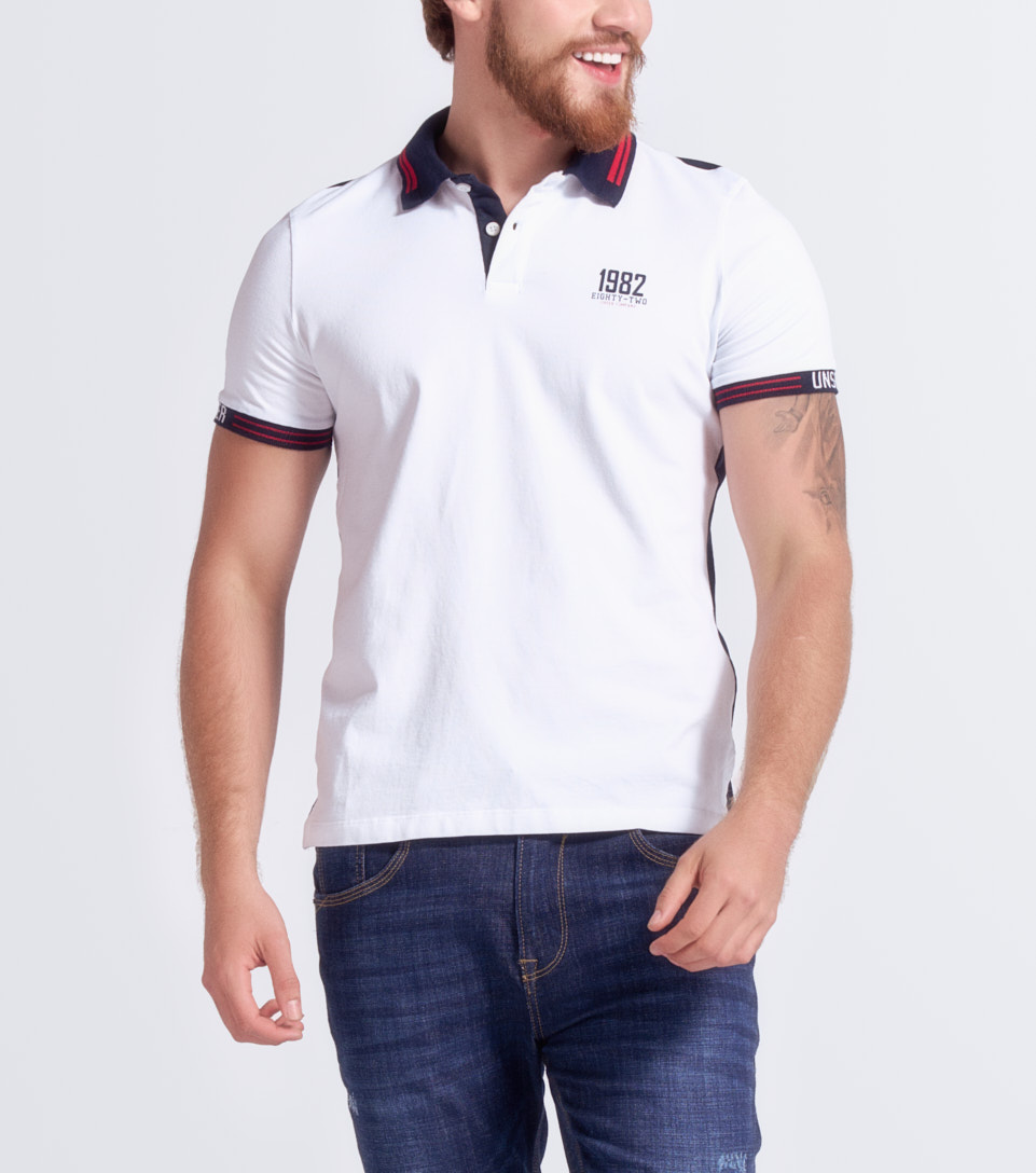 Polo Para Hombre Molderia Slim Combinado M C Unser 832981 AZ