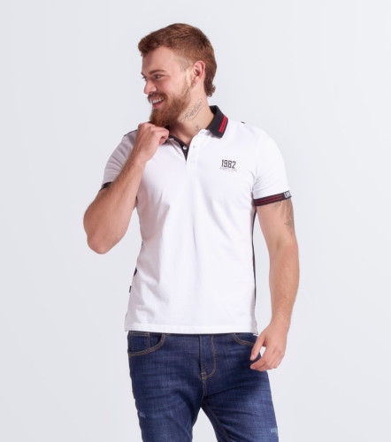 Polo Para Hombre Molderia Slim Combinado M C UnserNG