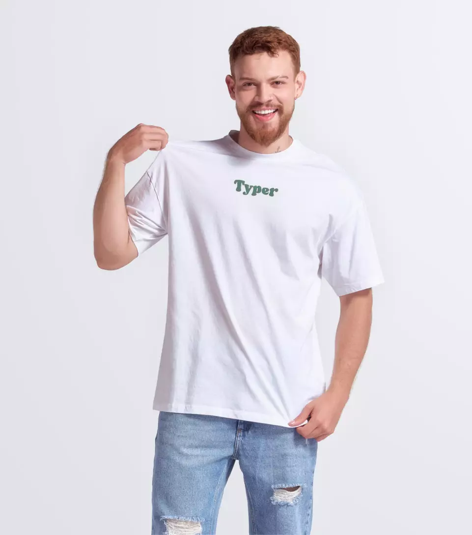 Santi T Shirt Oversezid Estampada TyperBL
