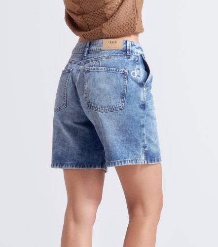 Short Largo En Indigo Con Proceso Kendra DerekAZ