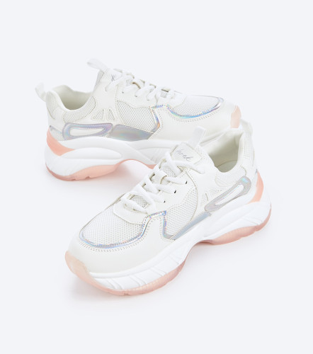 Tenis Para Mujer Unicolor En Material DerekBL