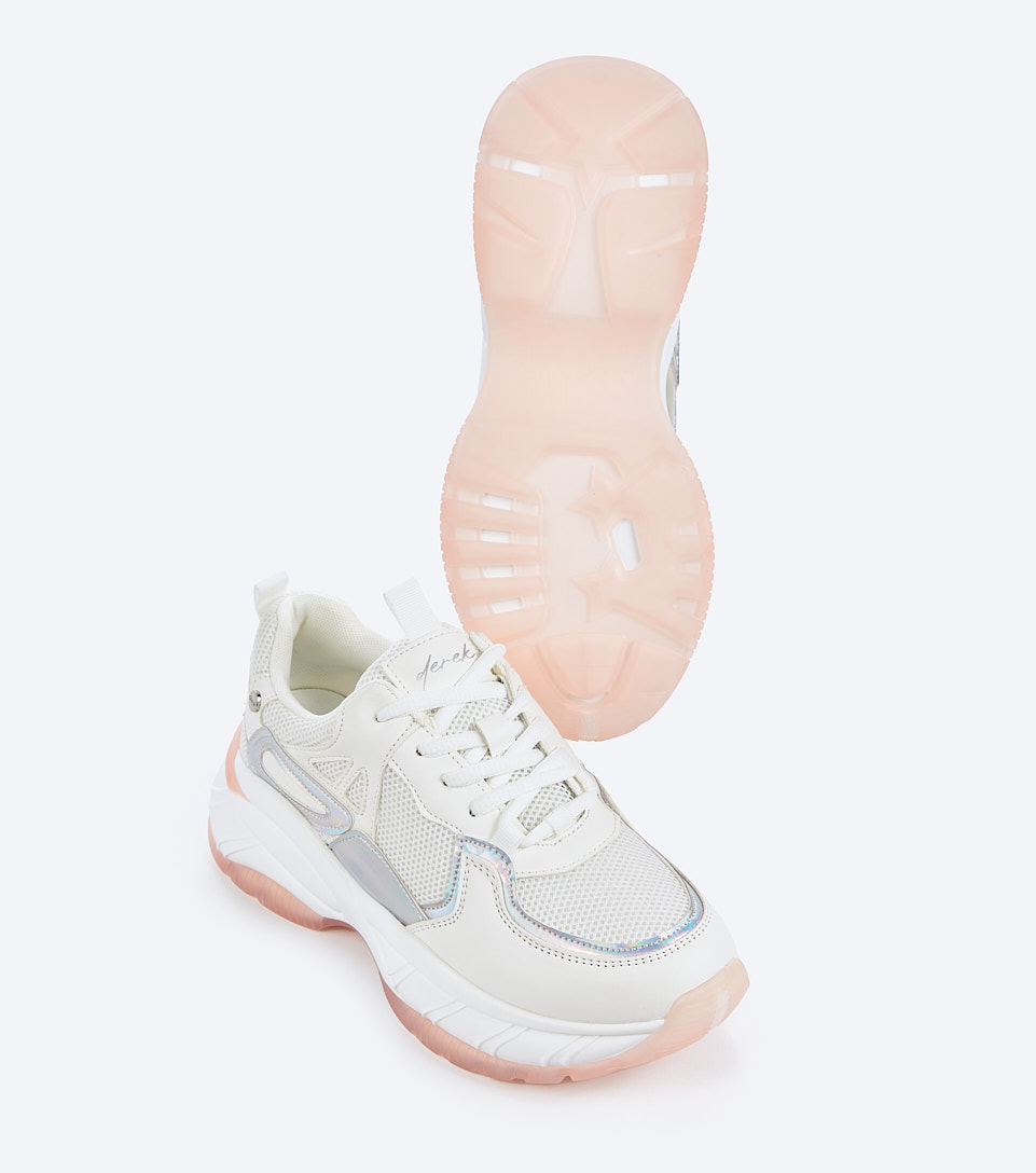 Tenis Para Mujer Unicolor En Material Derek 827824 BL
