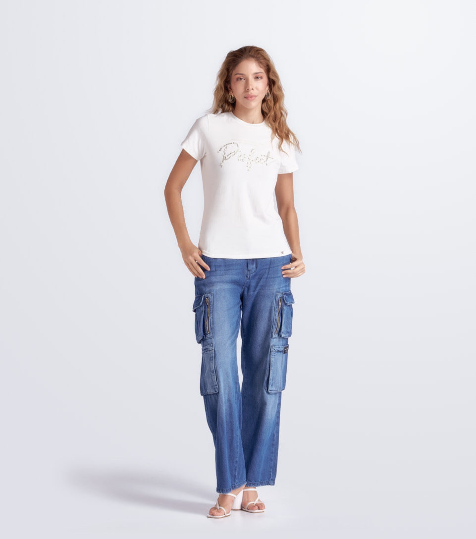 Blusa Para Mujer Manga Corta Con Estampado Derek 832889 AR