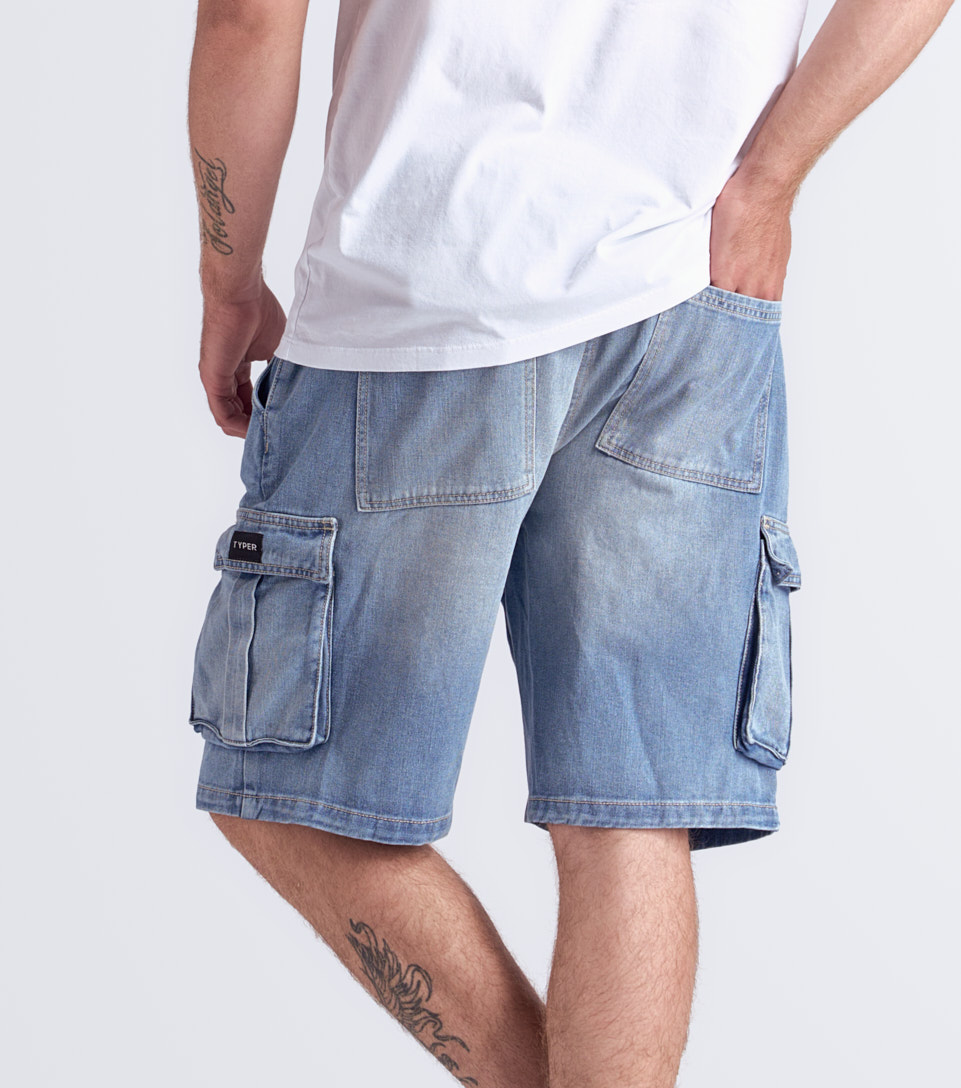 Harold Bermuda En Denim Tipo Cargo Typer 833658 