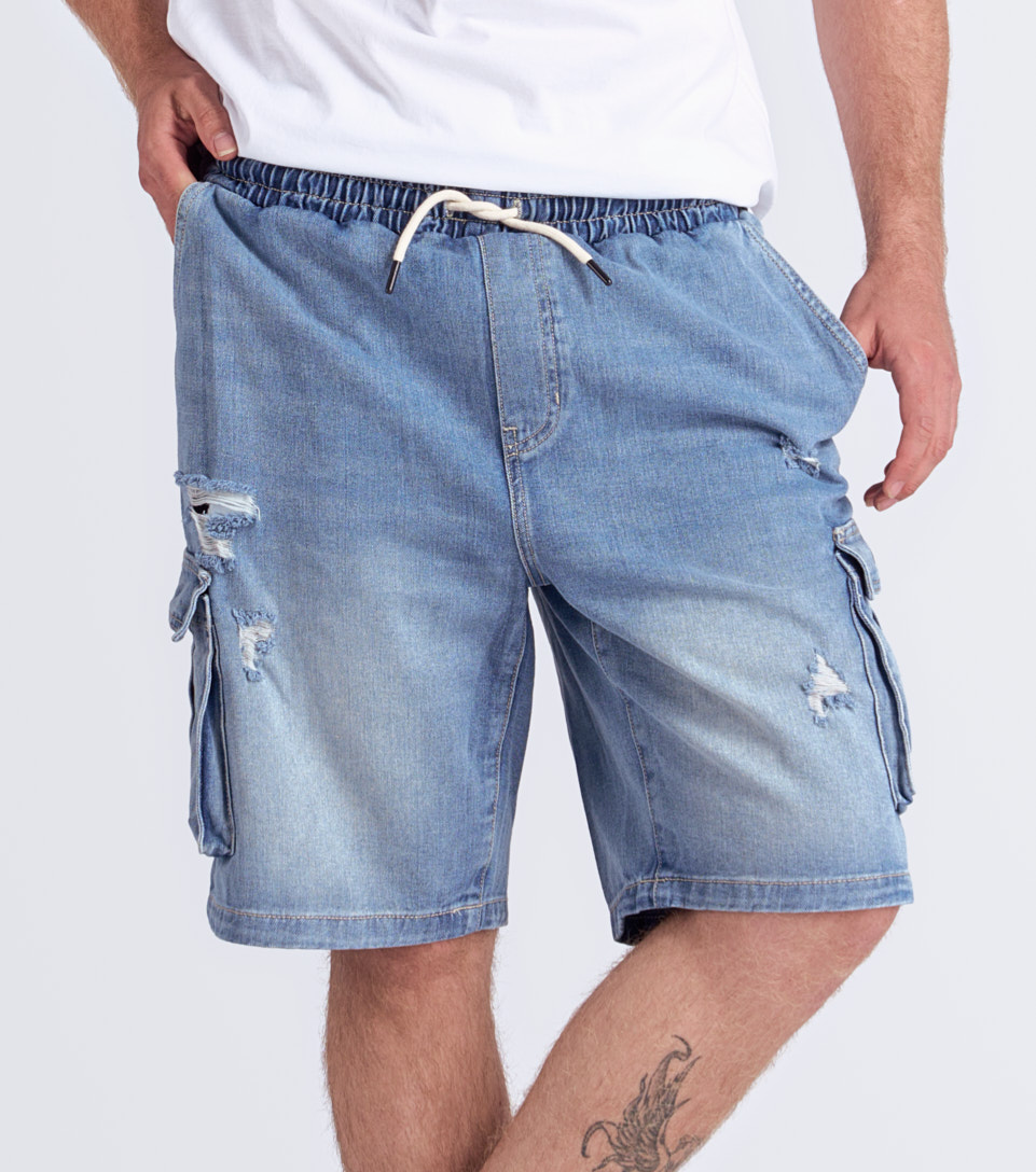 Harold Bermuda En Denim Tipo Cargo Typer 833658 