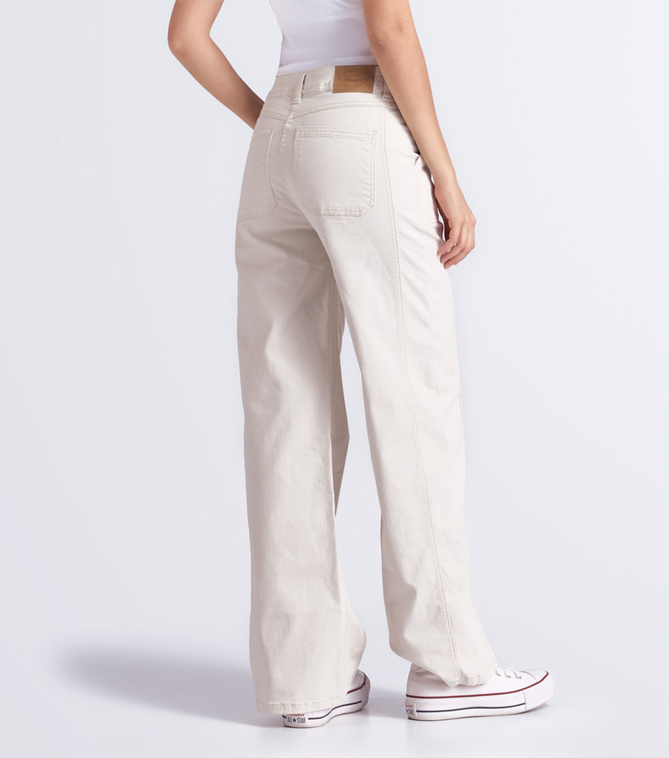 Bernes Anny Pantalon Unicolor Con Bolsillo Y Corte Unser 833810 BG