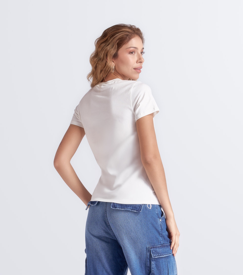 Blusa Para Mujer Manga Corta Con Estampado Derek 832889 AR