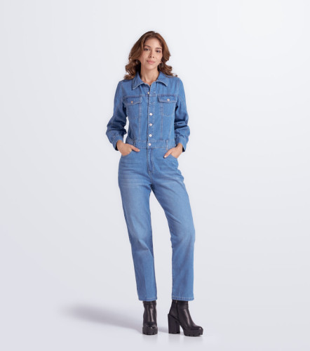 Enterizo Para Mujer En Indigo Con Proceso Miley DerekAZ