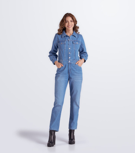 Enterizo Para Mujer En Indigo Con Proceso Miley DerekAZ