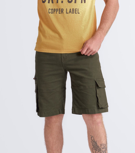 George Bermuda En Drill Con Corte Y Bolsillos UnserVD