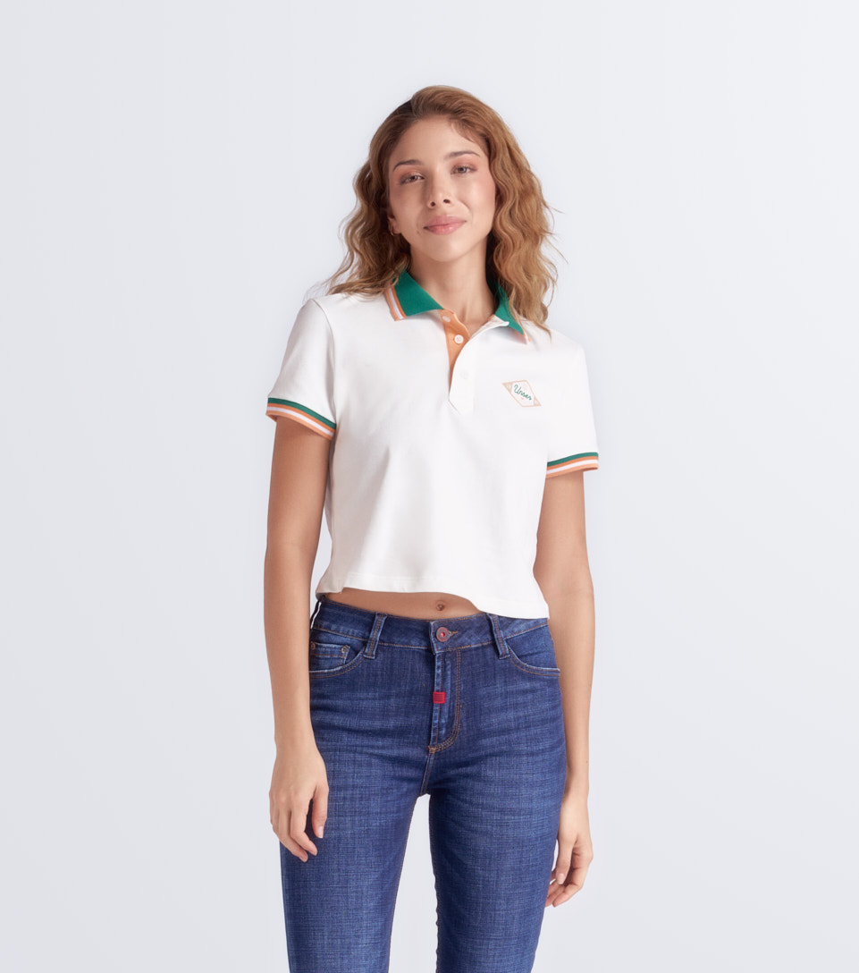 Salma Blusa Polo Con Cuello Y Punos Tejidos Unser 831770 AR