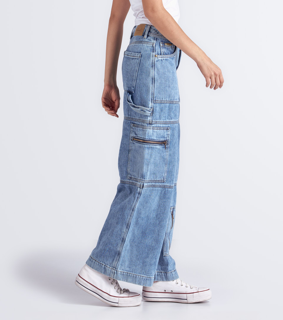 jeans bota ancha mujer