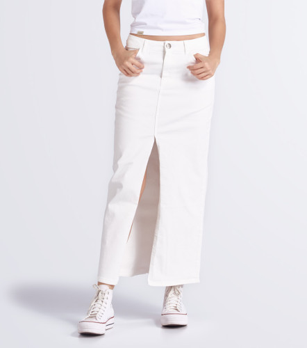 Taylor Falda Larga Unicolor Con Abertura Y Bolsillos UnserBL