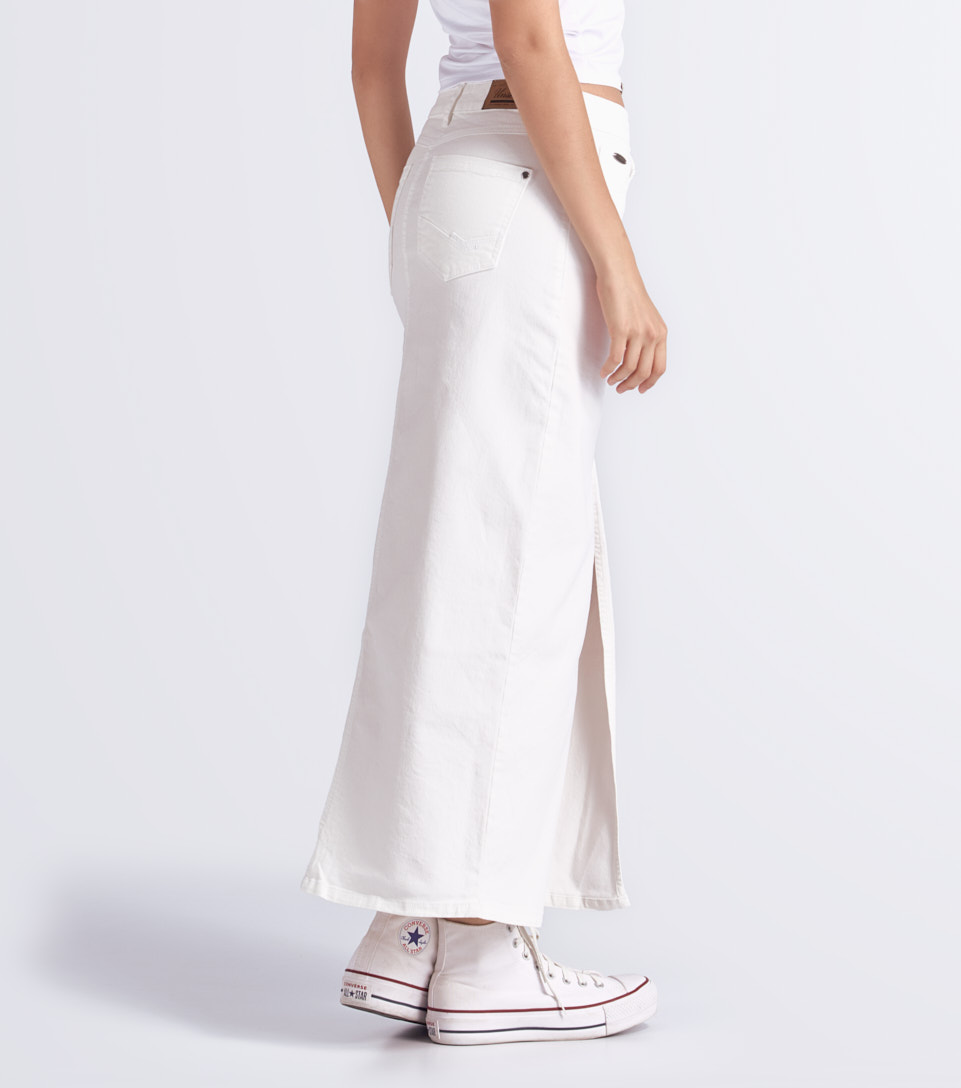 Taylor Falda Larga Unicolor Con Abertura Y Bolsillos Unser 833914 BL