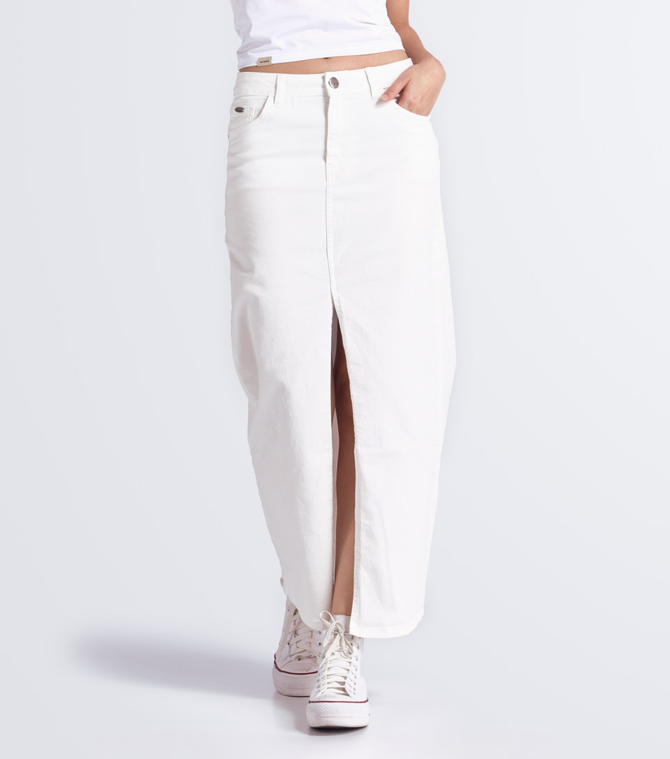 Taylor Falda Larga Unicolor Con Abertura Y Bolsillos Unser 833914 BL