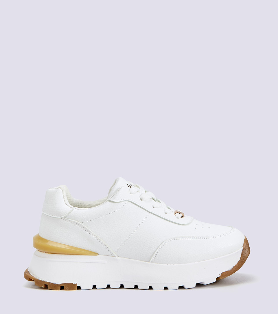 Tenis Para Mujer Unicolor Suela Alta Derek 828168 BL