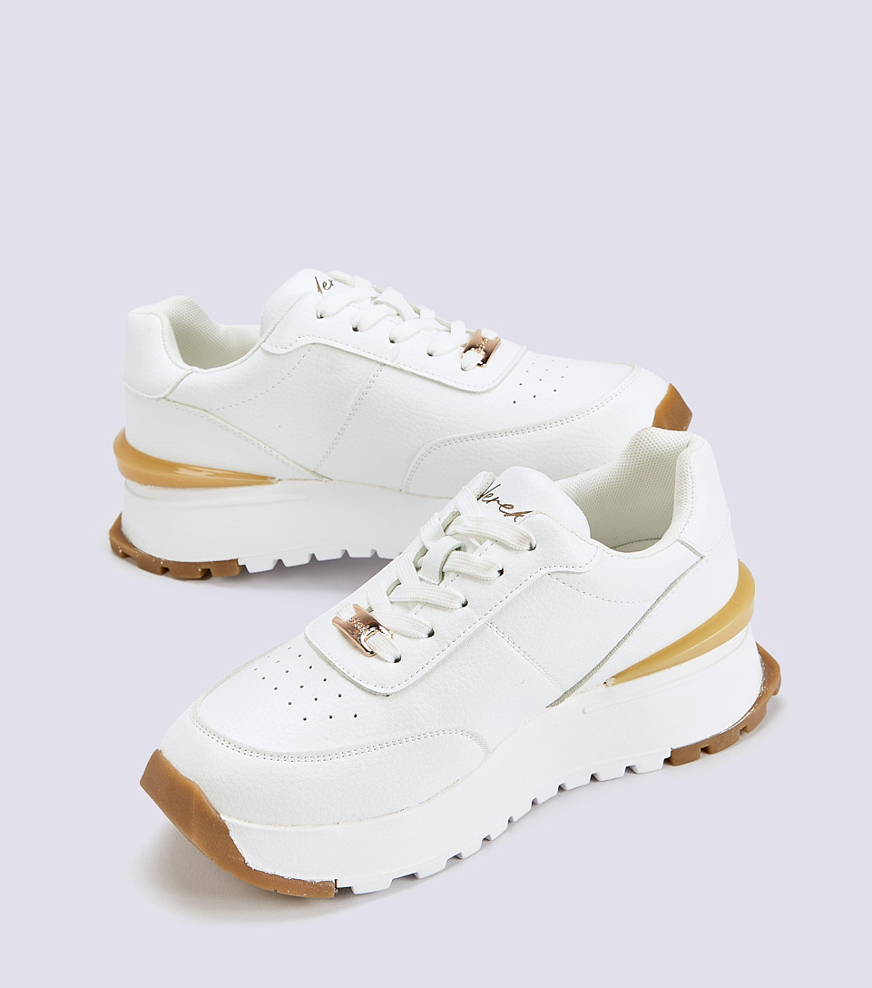 Tenis Para Mujer Unicolor Suela Alta Derek 828168 BL