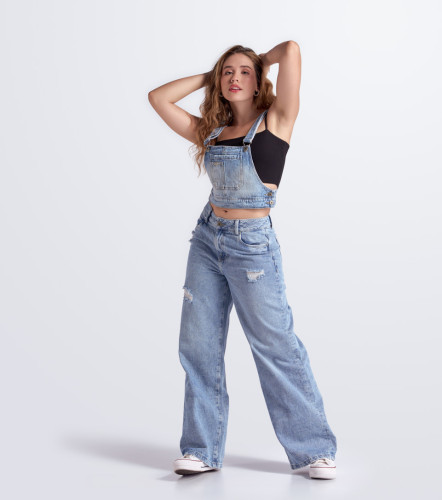 Adela Blusa Tipo Pechera Con Tiras Y Bolsillos UnserAZ