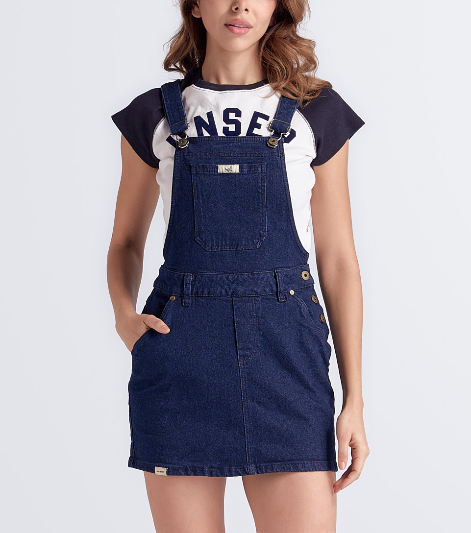 Clarissa Overol Tipo Falda Con Bolsillos Y Tiras Unser 826803 AZ