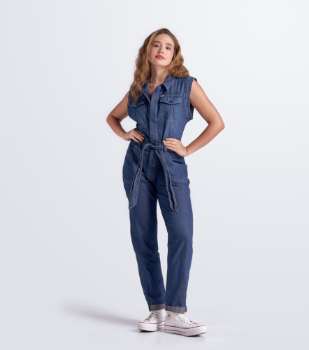 Marcela Enterizo De Pantalon En Indigo UnserAZ