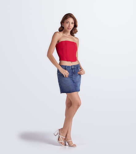 Falda Para Mujer En Indigo Con Proceso Ivonne DerekAZ