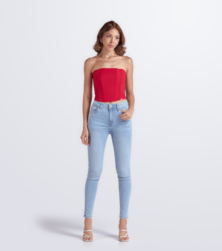 Jean Pull Up Bota Skinny Barcelona Natti DerekAZ