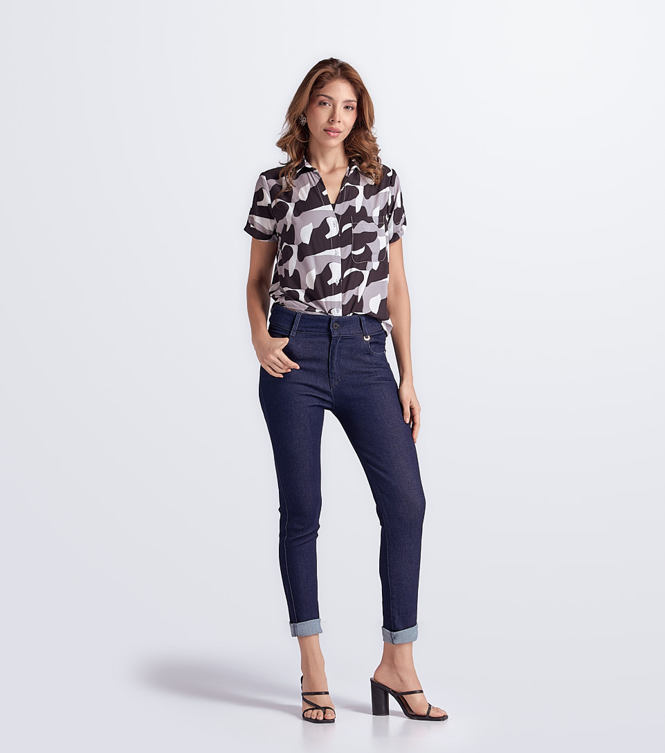 Blusa Camisera Para Mujer Natalia Manga Corta Derek 832893 NG