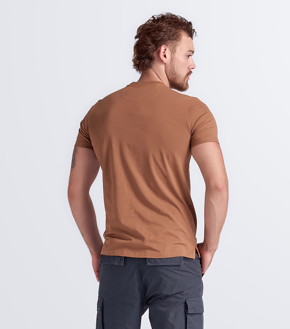 T Shirt Para Hombre Molderia Slim Unicolor Con Estampado Unser 833228 CF
