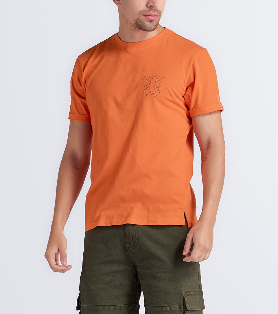 T Shirt Para Hombre Molderia Slim Unicolor Con Estampado Unser 833228 CF