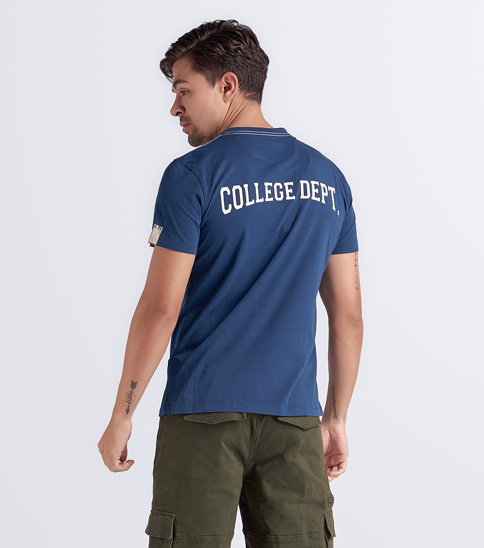 T Shirt Para Hombre Molderia Comfort Unicolor Con Estampado Unser 833231 AZ