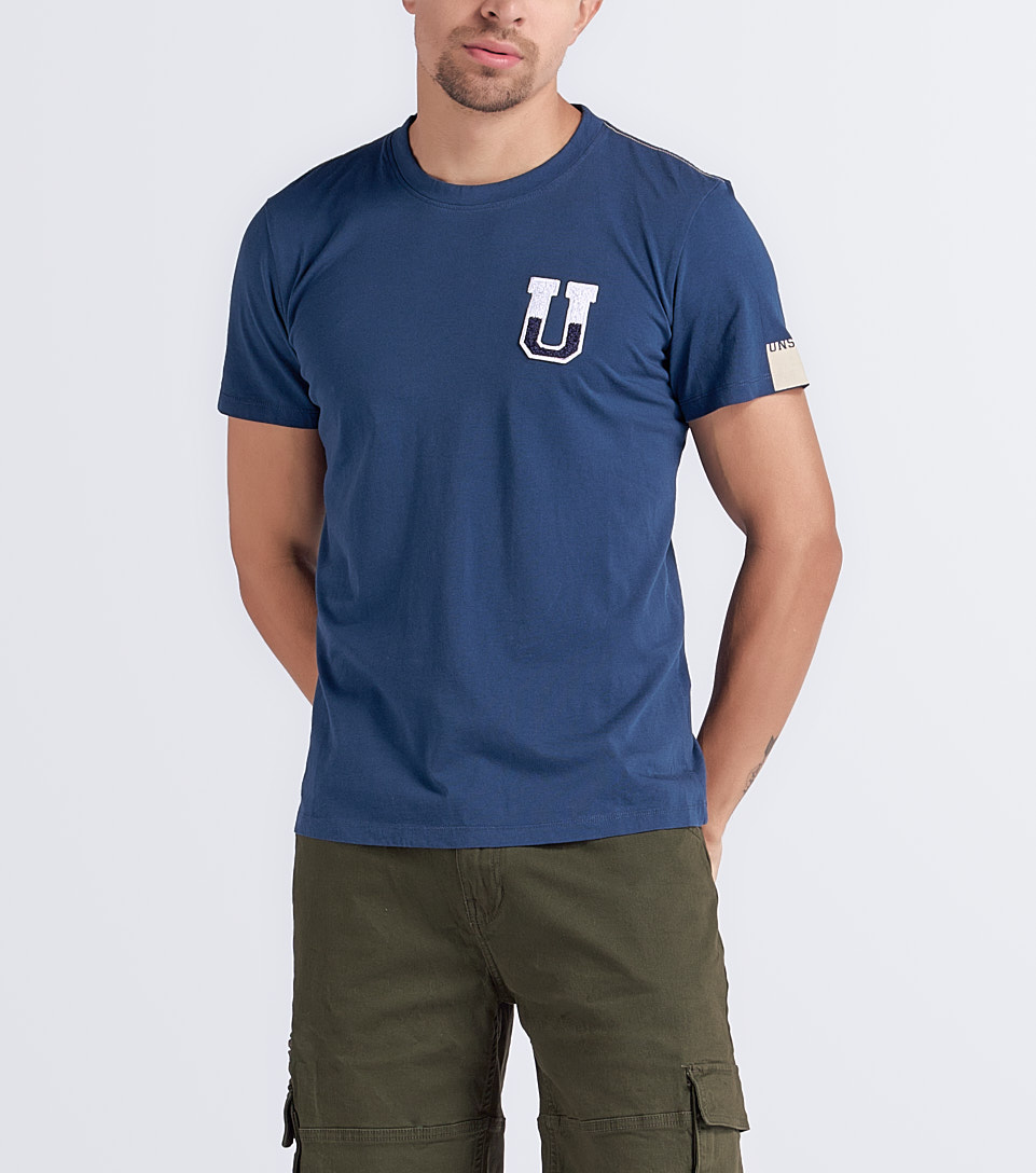 T Shirt Para Hombre Molderia Comfort Unicolor Con Estampado Unser 833231 AZ