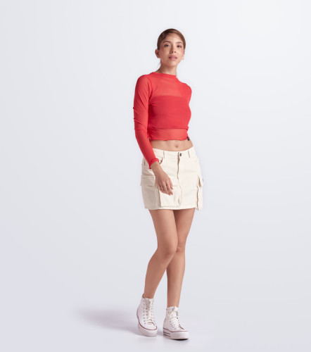 Belen Blusa Slim Fit En Mesh Bipack TyperRJ