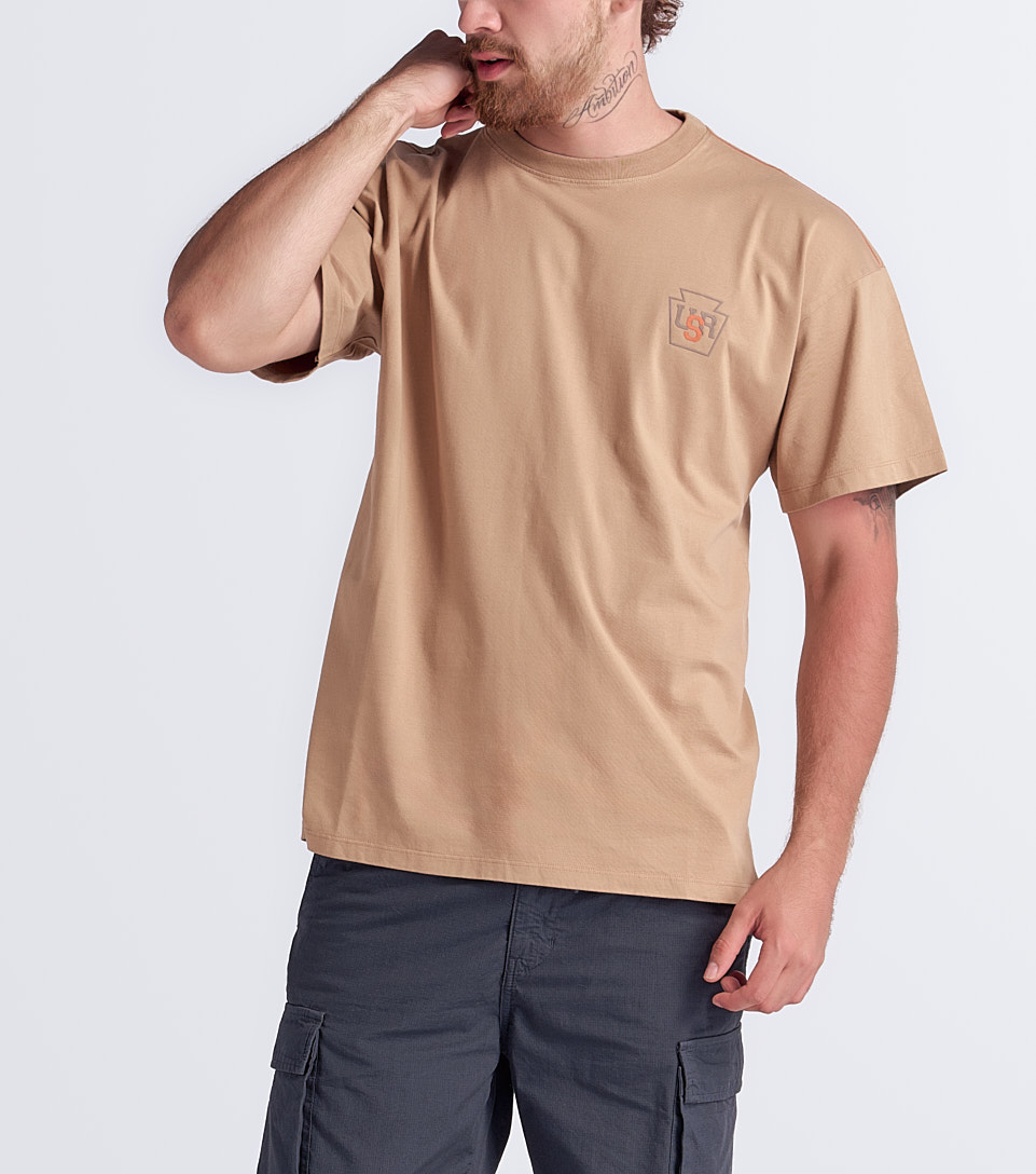 Camiseta Para Hombre Oversize Manga Corta Unicolor Con Estampado Unser 833877 CF