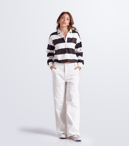 Star Veronica Pantalon Unicolor Con Cortes Y Lurex UnserBL