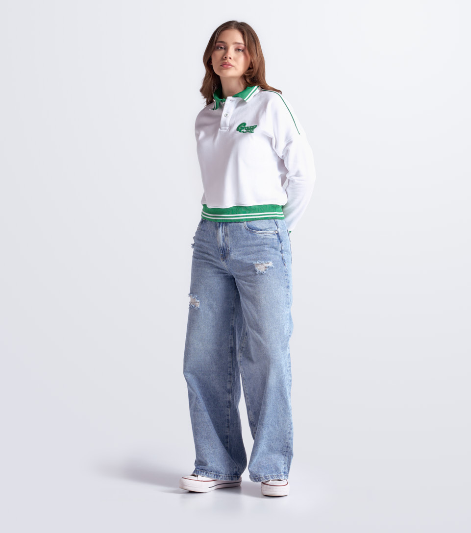 Anca Buzo Cerrado Tipo Polo Femenino Groggy 834083 CU