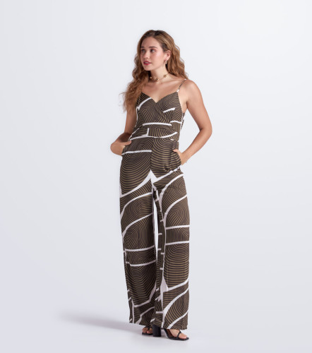 Enterizo Para Mujer Daniela Pantalon Estampado DerekVD