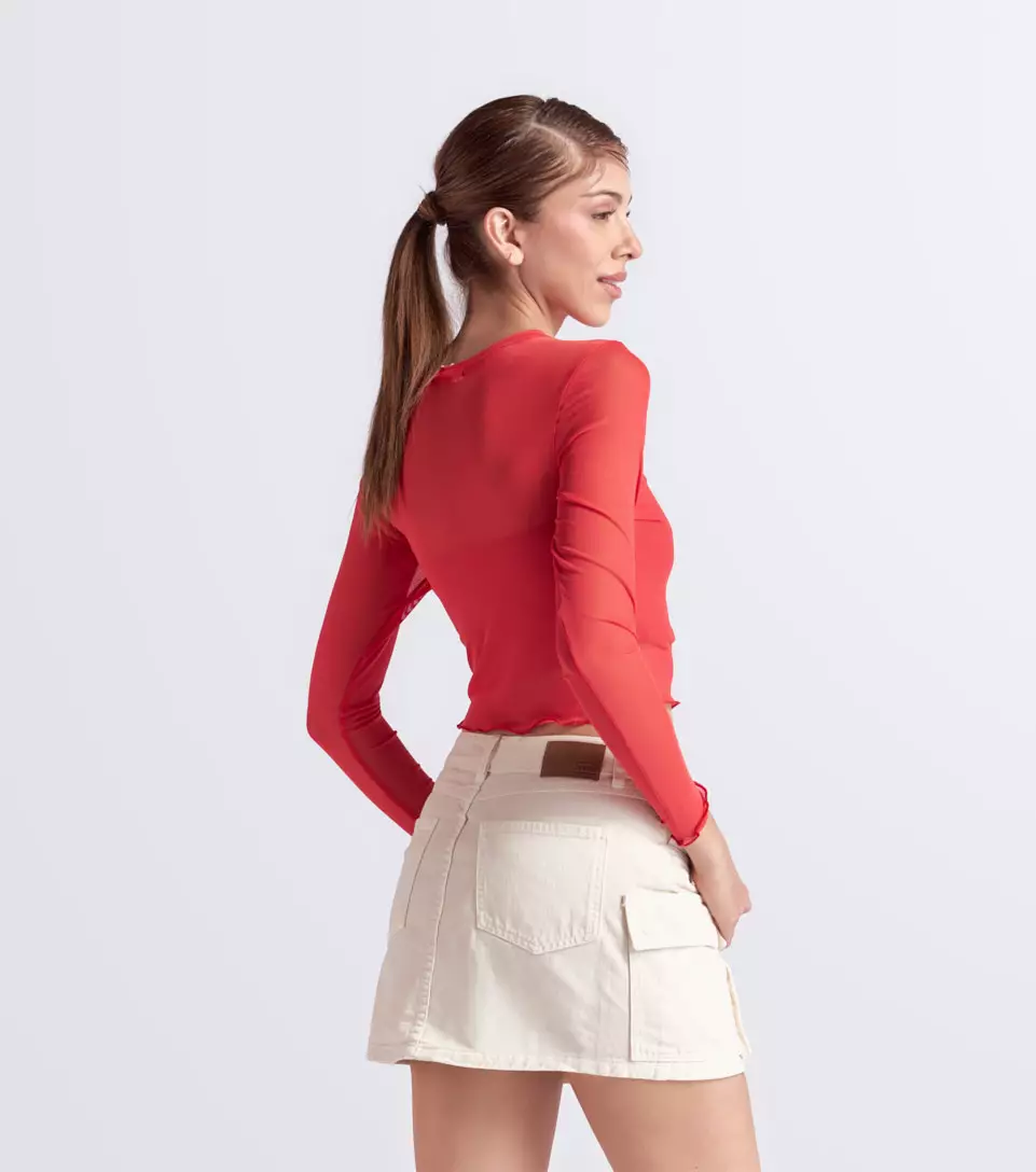 Belen Blusa Slim Fit En Mesh Bipack TyperRJ